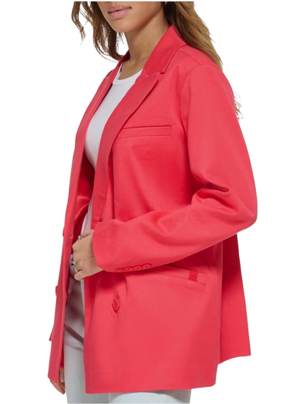 New Levi's Tailored Double-breasted Oversized Blazer in Red Size Medium - Picture 2 of 14